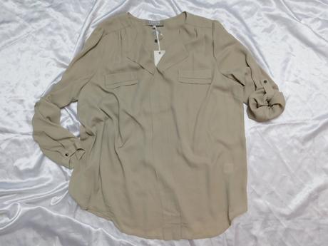 Luxusna bluzka s roll-up rukavom, 48