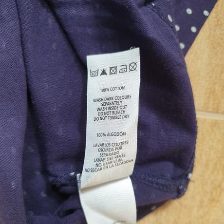 Tričko tmavomodré s bodkami a légou denim&co, denim co,m