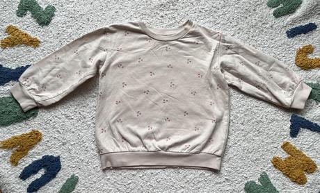 Krémová čerešňová mikina, h&m, 98, h&m,98
