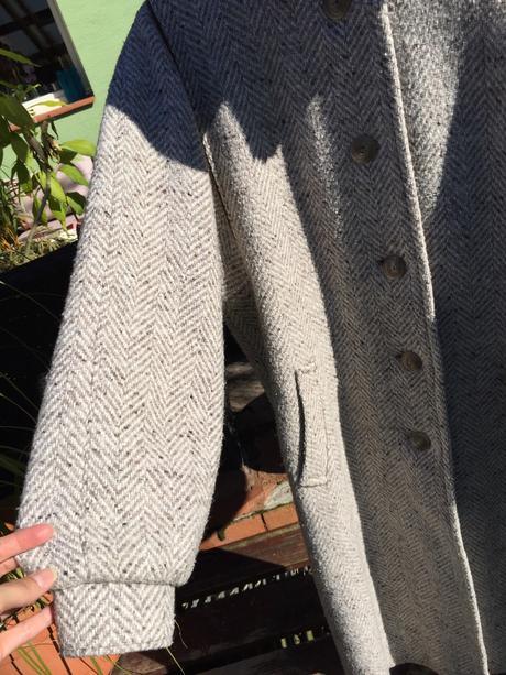 Melirovany vlneny kabat, c&a,42