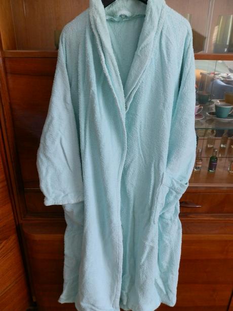 Zelenkavý froté župan, xl