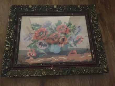 Retro vysivany obraz, 