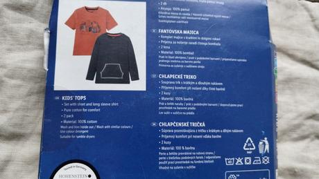 Krátke a dlhé tričko 98/104, lupilu,98