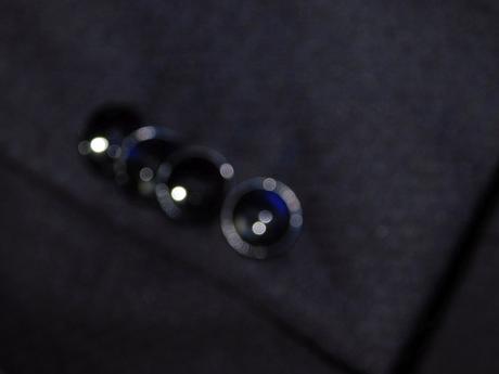 Luxusný pánsky oblek tmavomodrej farby, m