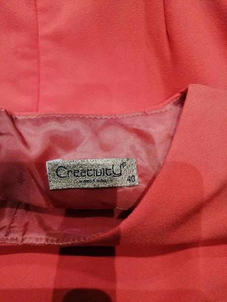 Oranž. šaty creativity,v40 elast,podšívka,kostice, 40