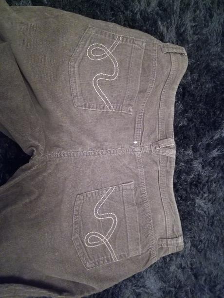 Tmavohnede mencestrove nohavice, f&f,42