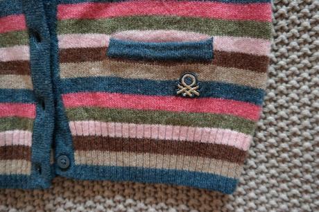 Sveter pásikový, benetton,80