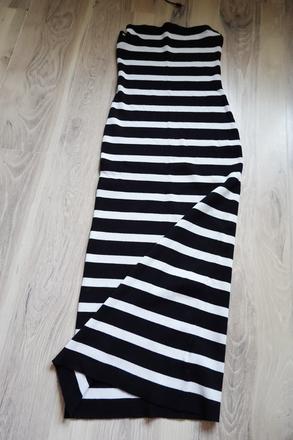 Vrúbkované tehotenské šaty h&m mama, h&m,l