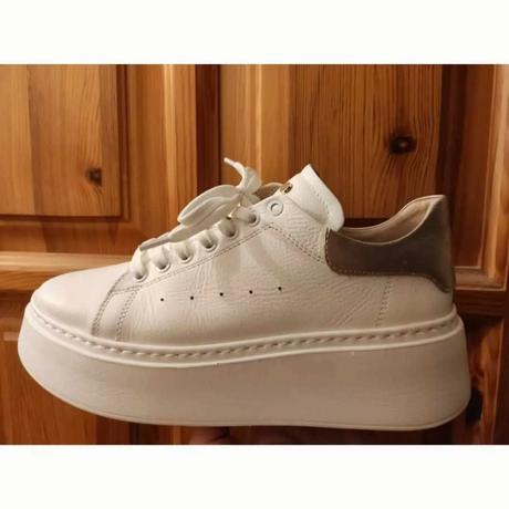 Biele kožené tenisky, 38