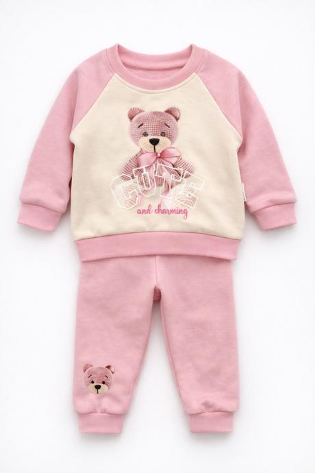 Bábätkovský teplákový komplet s medvedíkom, 68 / 80 / 86