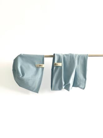 Detský prechodný set - čiapka a nákrčník baby blue, 62 - 104