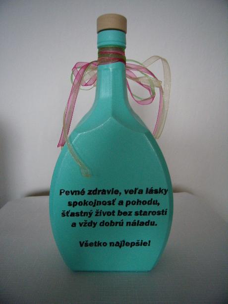 Jubilejné fľaše s veršíkom/bez- číslica po dohode, 