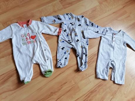 3x pyžamka, dupačky - 56/62, baby club,56