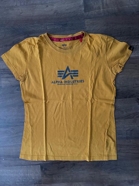Horčicové alpha industries tričko, m