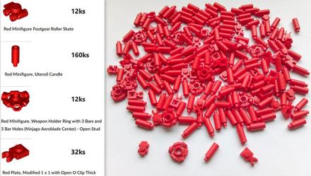 X6 lego originál diely, červené,