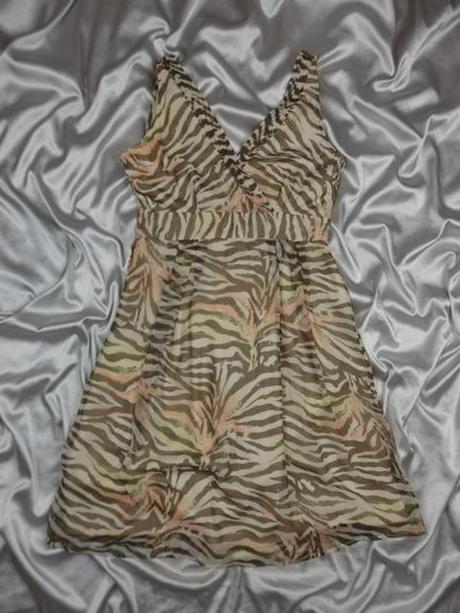 Letné béžovohnedé šaty, 38