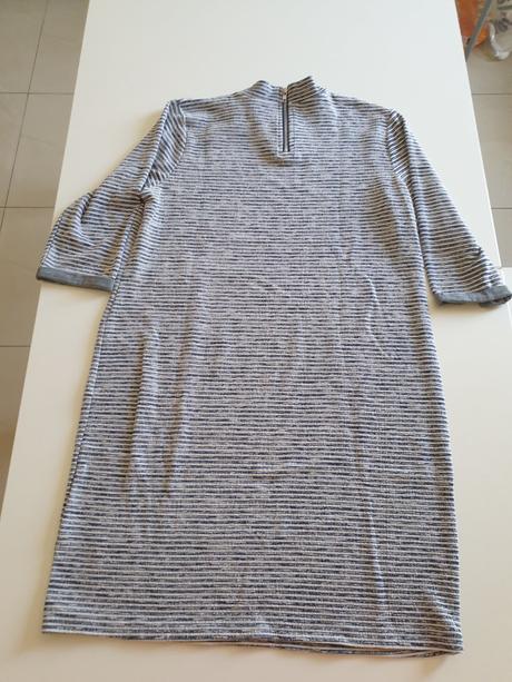 Šaty páskované, trištvrťový rukáv - krásne, 42