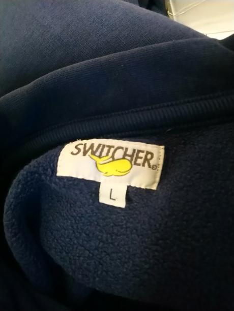 Pánska modrá mikina, switcher, l, l