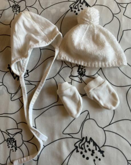 Set - čiapky 2ks + rukavičky - 3ks, 56