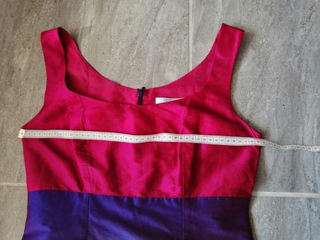 Luxus fialovo ružové hodvábne šaty jaego, v38, 38