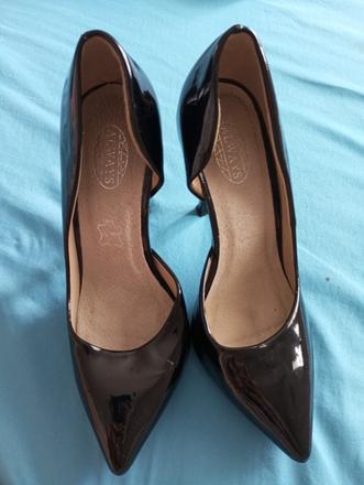 Kožené čierne lodicky, 36