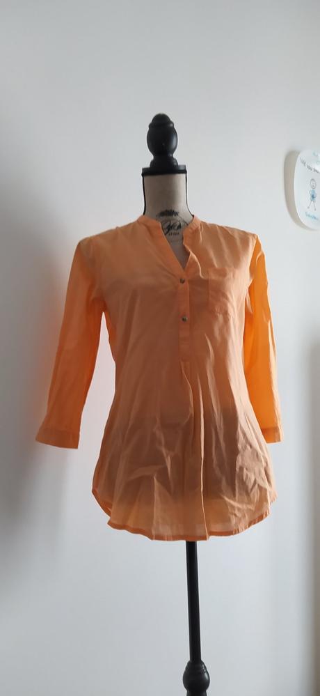 Oranžová bavlnená bluzka, l