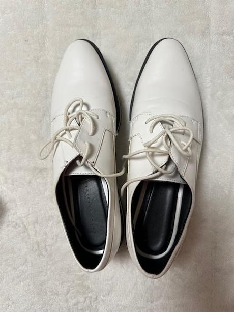 Biele kožené poltopánky na šnurovanie zara, zara,39