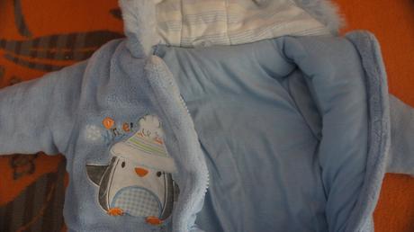 Zimný overal huňatý - tučniak, f&f,68