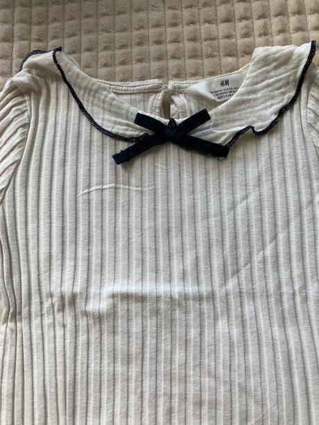 Tričko s mašľou 110/116, h&m,110