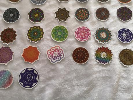 Nálepky mandala joga ohm kvet života jing jang,