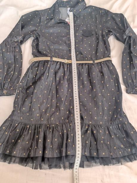 Bodkované šaty s opaskom, coccodrillo,146