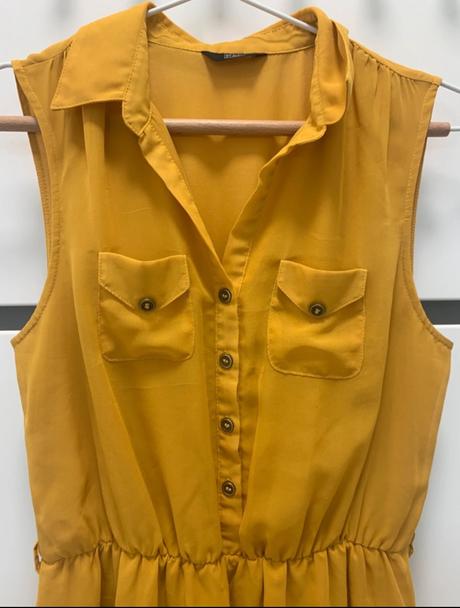 Letné horčicové šaty f&f, f&f,s