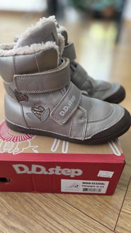 Kožené zimné d.d.step veľ.33 top stav, d.d.step,33
