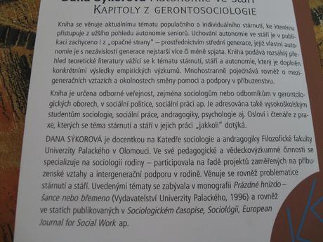 Sýkorová - autonomie ve stáří,