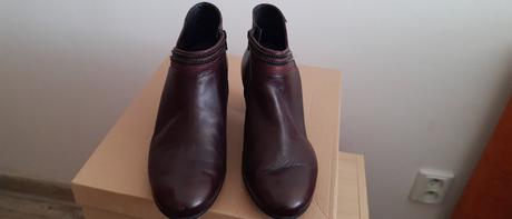 Bordové kotníkové topánky, 39