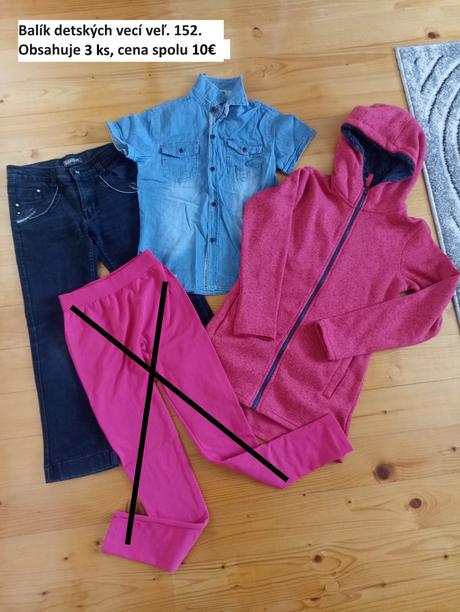 Balík detských vecí veľ. 152, 140–152