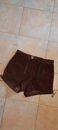 Kožené,  jelenicove kratasy s-m, m