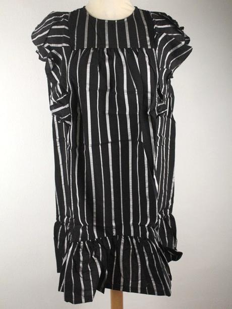 -prúžkované s volánmi šaty bonprix veľ. 38, bonprix,s