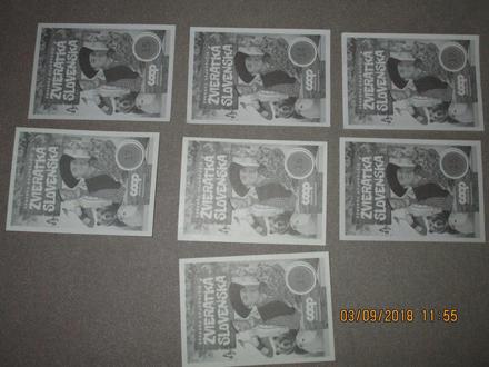 Nálepky jednota - zvieratká slovenska,