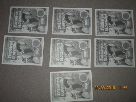 Nálepky jednota - zvieratká slovenska, 