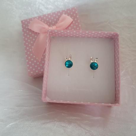 Strieborné náušničky zajačik, 