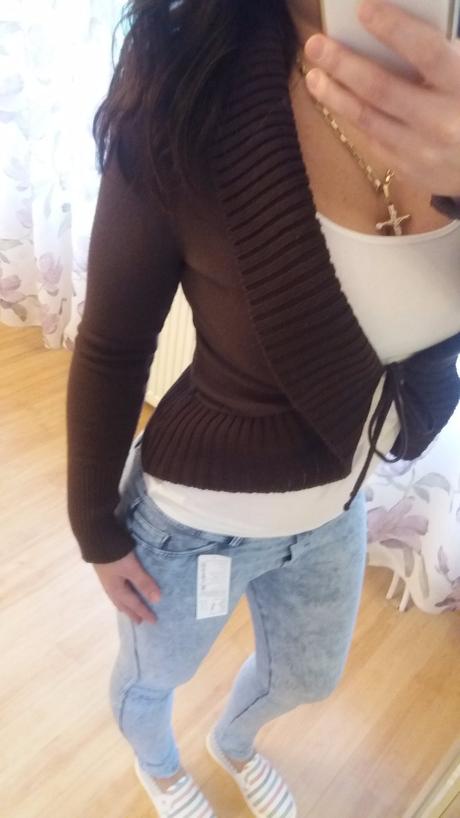 Hnedý svetrík/cardigán, s