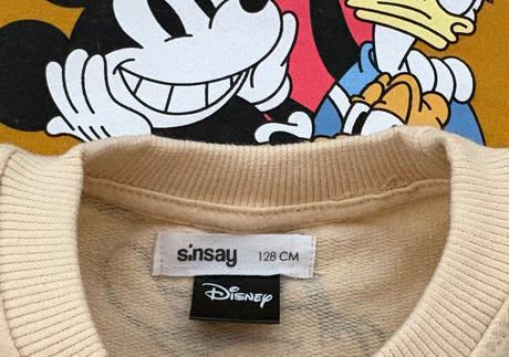 2x tenšia mickey mikina v. 128, sinsay,128