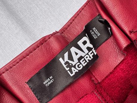 Karl lagerfeld - koženkové nohavice, xs
