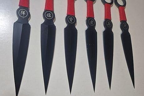 Sada vrhacích nožov 6ks,