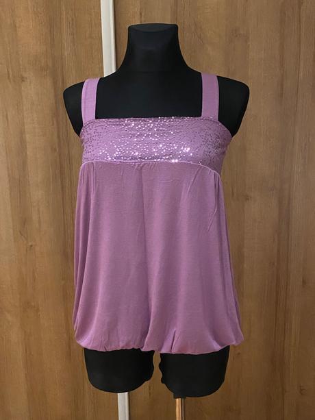 Dámske fialové tričko / blúzka / top bez rukávov, m