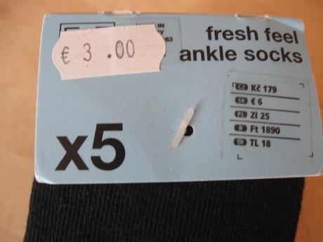 5x čierne ponožky, 23-26, f&f,23