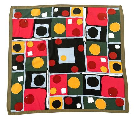 Geometrická hodvábna šatka, l