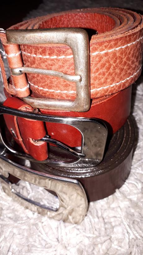 Kožený opasok m/l    80 - 95 cm, 