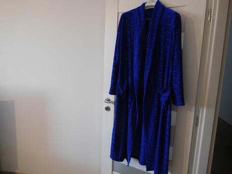 Župan dámsky modrý vzor 38/40v,, 40